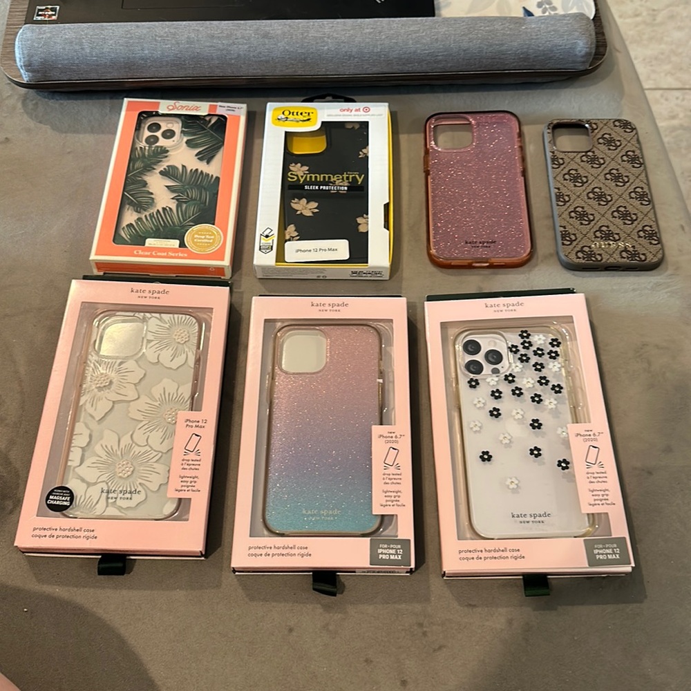 Kate Spade, otter box, Sonix and Guess iPhone 12 Pro Max cases bundle (7) SOLD!!